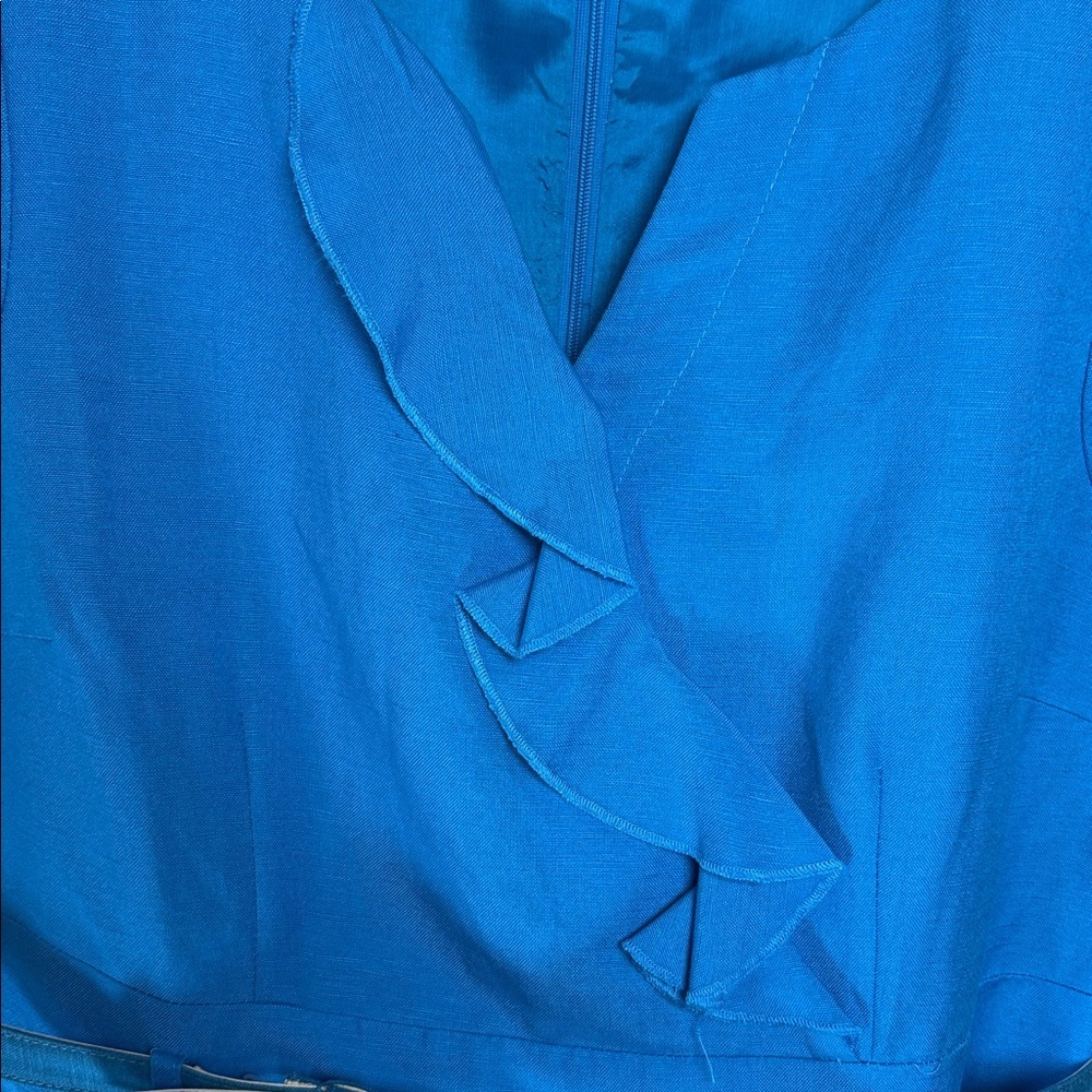 TAHARI ARTHUR S.LEVINE Petite Turquoise Sheath with cap sleeves. Size 12P - Picture 3 of 8